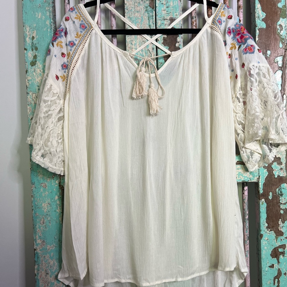 Floral Embroidered Top